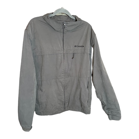 COLUMBIA sportswear company Omni-shield windbreaker rain jacket gray zip up - Picture 1 of 16